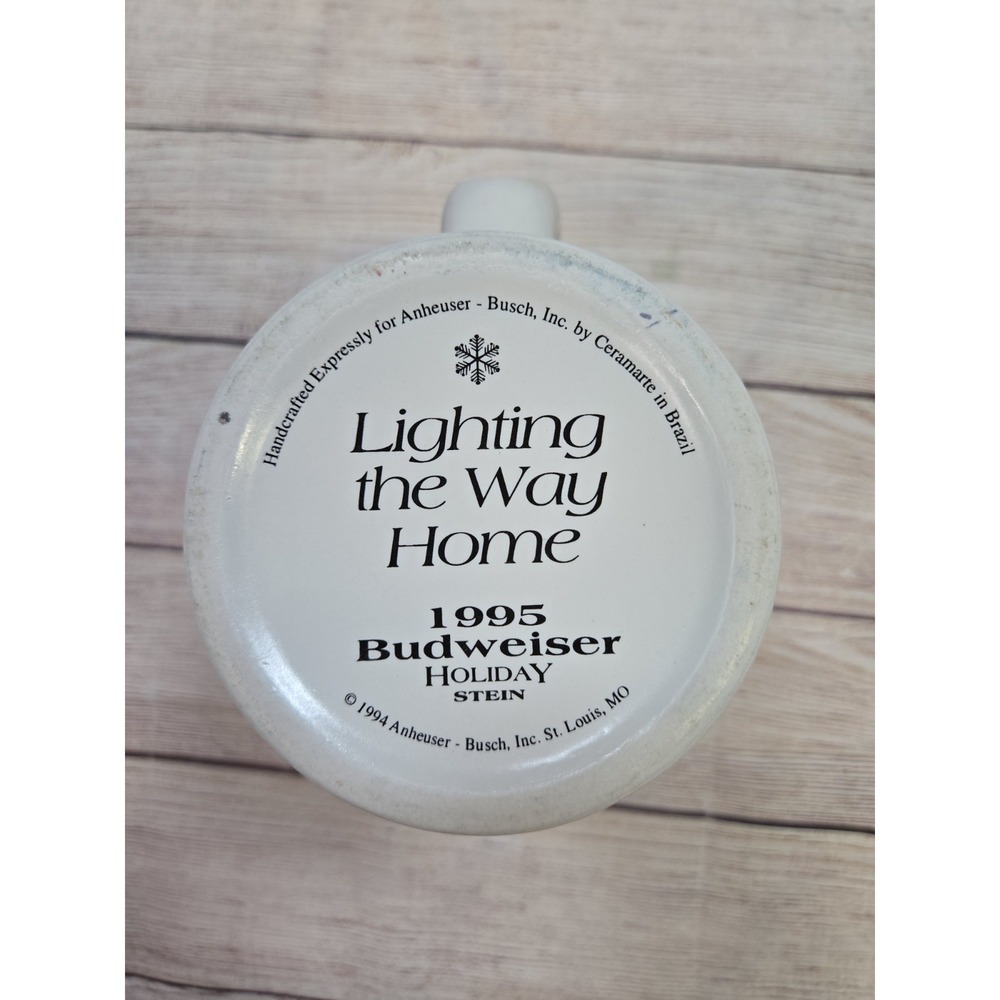 Budweiser Lighting the Way Home 1995 Holiday Stein Signature Edition‎ Vintage - Picture 8 of 8